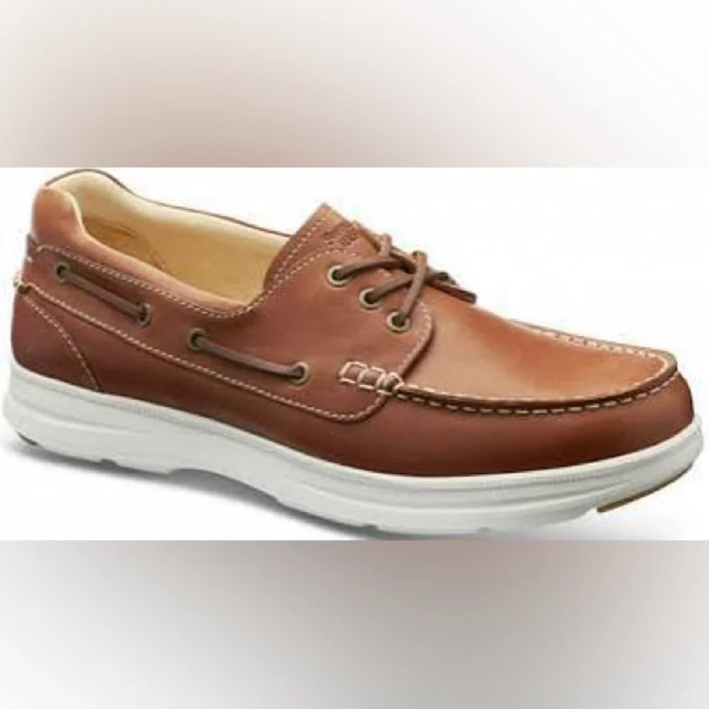 Men’s Samuel Hubbard Brown Leather New Endeavor Boat Shoe Size 10M